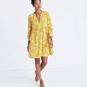 MADEWELL SILK BABYDOLL DRESS